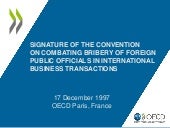 Signature of the OECD Anti-Bribery ...