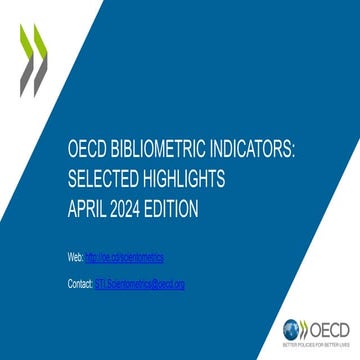 OECD bibliometric indicators: Selected highlights, April 2024
