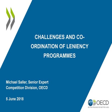 Challenges and co-ordination of leniency programmes – OECD – June 2018 ...