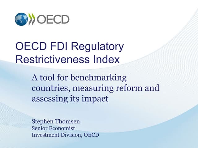 OECD FDI Regulatory Restrictiveness...