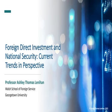 The Relationship between FDI Screening and Merger Control Reviews ...