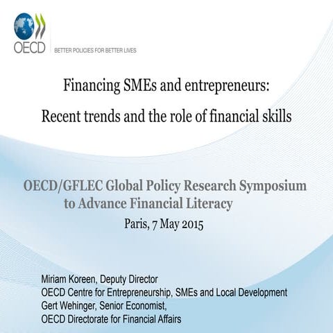 KOREEN Miriam & WEHINGER Gert - 2015 Symposium to Advance Financial Literacy ...