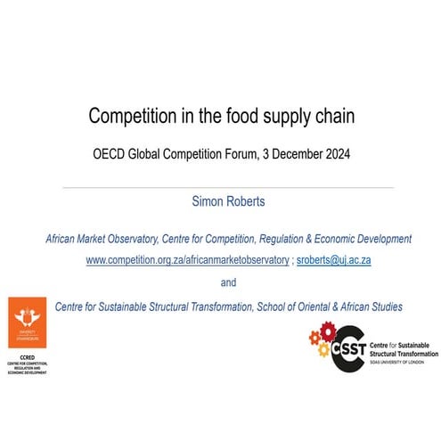 Competition in the food supply chain – ENNIS – December 2024 OECD ...
