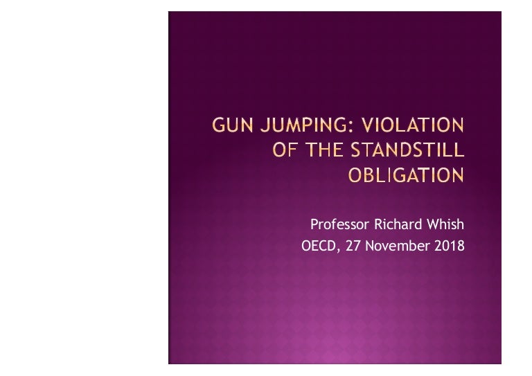 Gun Jumping WHISH November 2018 OECD discussion