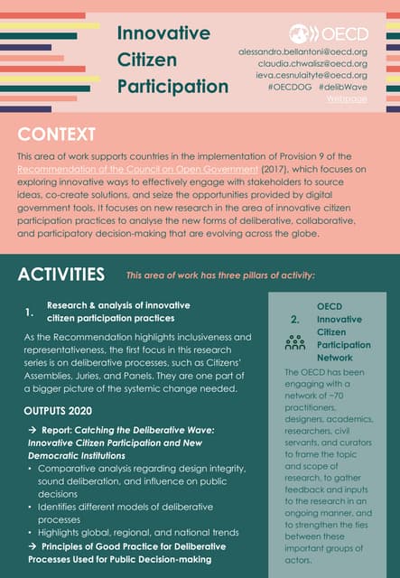 OECD Innovative Citizen Participation