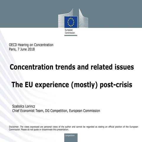 Market Concentration – EU DG COMP – June 2018 OECD discussion