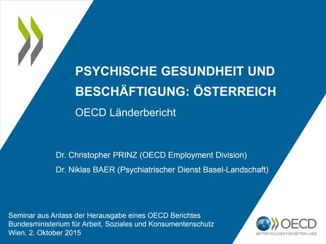 Mental Health and Work in Austria 2015