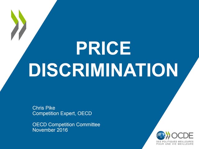 Price discrimination – Background note – OECD Competition Division - November...