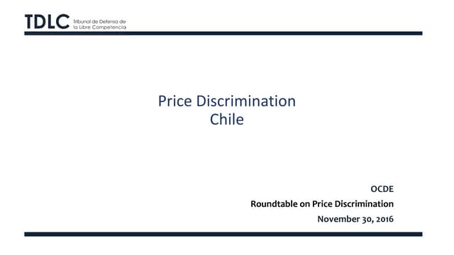 Price discrimination – Chile TDLC –...