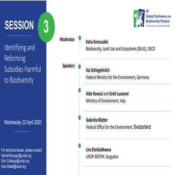 OECD-UNDP Conference on Biodiversity Finance - Session 3, Katia Karousakis, O...