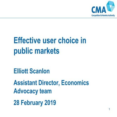 Effective user choice in public markets