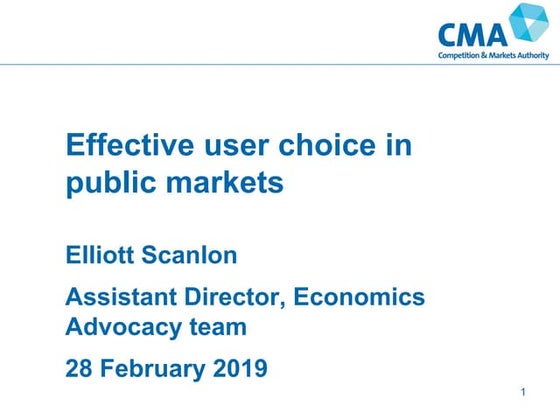 Incentivising competition in public services | PPT