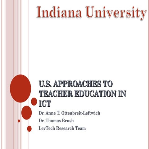 U.S. Approaches to Teacher Education in ICT