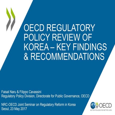 OECD Regulatory Policy Review of Korea - Key Findings