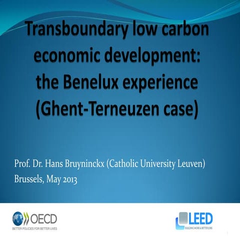 OECD LEED Benelux report on green growth - Hans Bruyninckx
