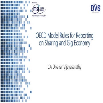 OECD Model Rules for Reporting on Sharing and Gig Economy