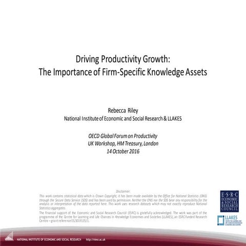 Driving Productivity Growth: The Importance of Firm-Specific Knowledge Assets