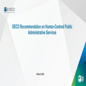 OECD Recommendation on Human-Centred Public Administrative Services by Conor ...