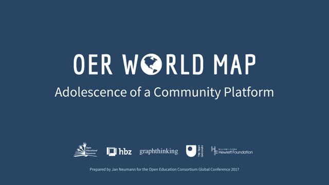 The OER World Map: Adolescence of a Community Platform for the OER Movement