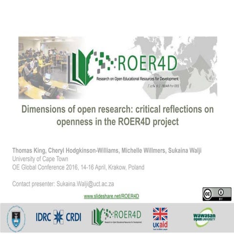 Dimensions of open research: critical reflections on openness in the ROER4D p...
