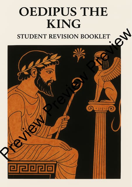 Oedipus The King Student Revision Booklet