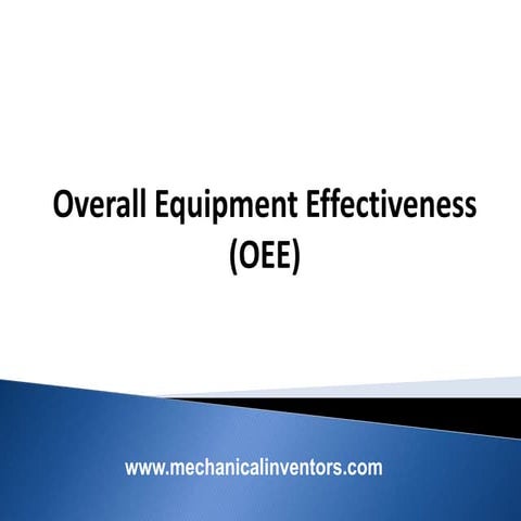 OEE (overall eqipment effectiveness)