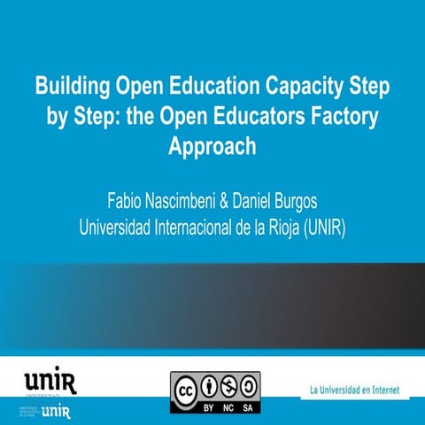 Building open education capacity step by step: the Open Education Factory app...