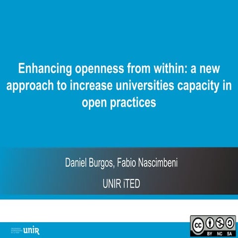 Enhancing openness from within: a new approach to increase universities capac...