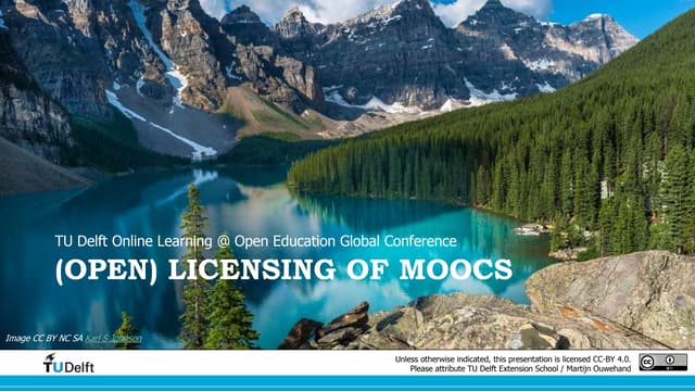 (open) licensing MOOCs