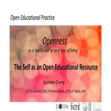 Openness as a ‘worldview’ or as a ‘way of being’