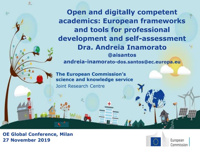 Open and Digitally Competent Academics: European frameworks and tools for pprofessional development and self-assessment