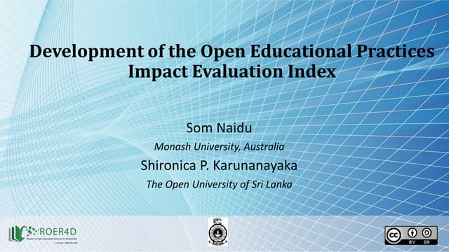 Development of the Open Educational Practices Impact Evaluation Index