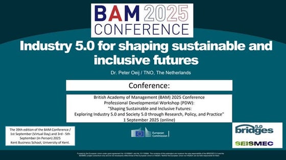 Peter Oeij - Industry 5.0 for shaping sustainable and inclusive futures