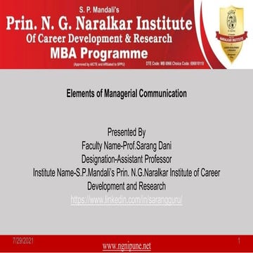 O elements of managerial communication (1)