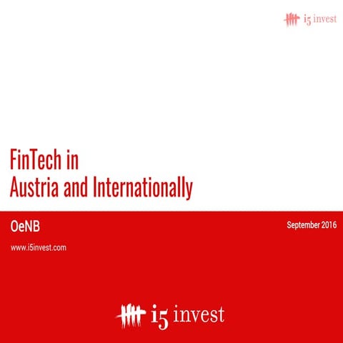 OeNB Fintech in Austria and Internationally