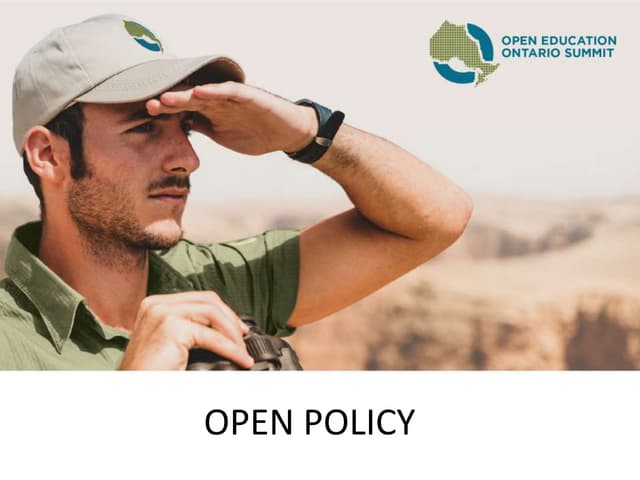 Open Policy- Ontario Open Education Summit