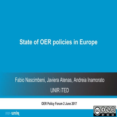 Open Education policies in Europe