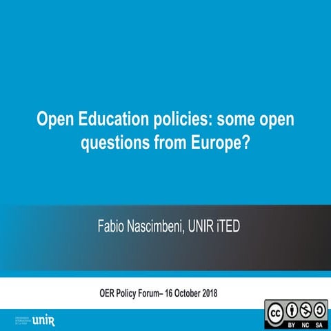 Open Education Policies in Europe