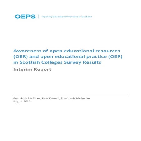 Awareness of open educational resources (OER) and open educational practice (...