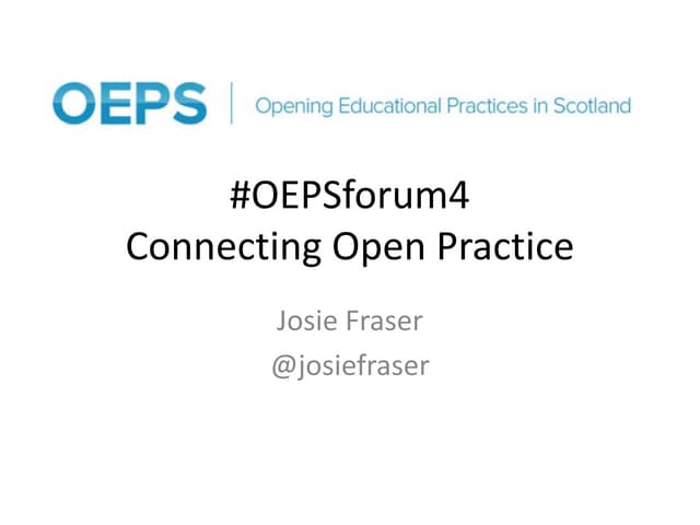 Connecting Open Practice