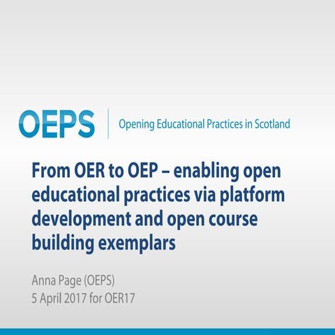 OEPS at OER17 - from OER to OEP