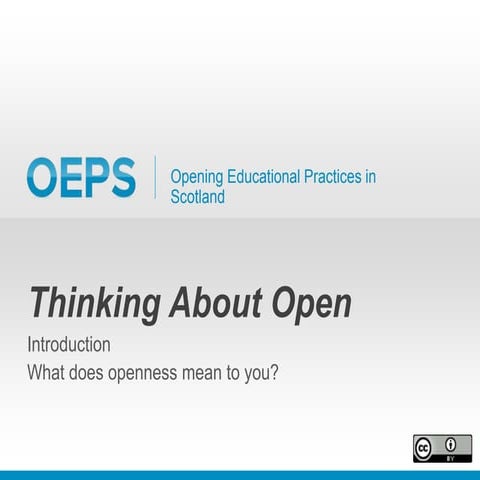 Thinking about Open: University of Dundee (27 October 2015) 