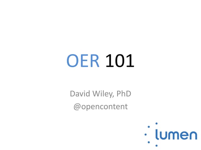 ATD OER Degree Initiative | Kickoff | OER 101