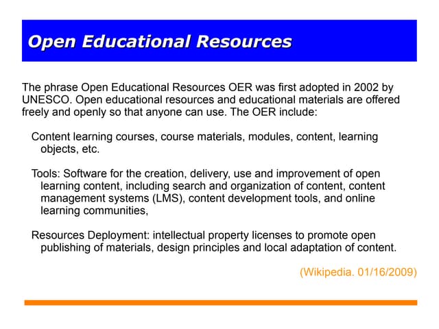 OER's