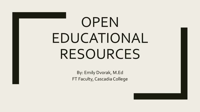 Open Educational Resources