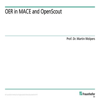 OER with MACE and OpenScout