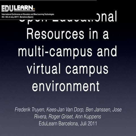 Open Educational Resources in a multi-campus and virtual campus environment