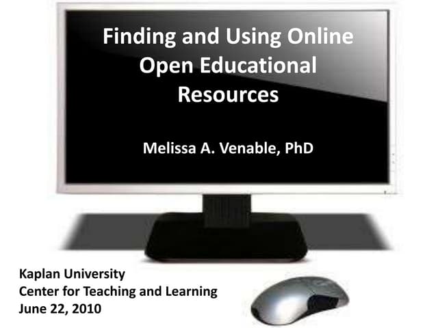 Finding and Using OER