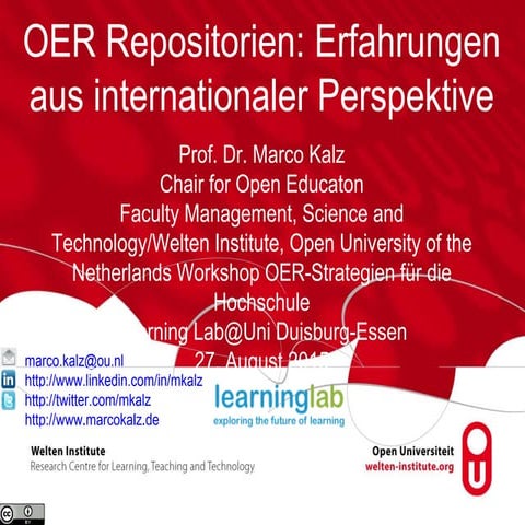 OER Repositorien: Erfahrungen aus internationaler Perspektive