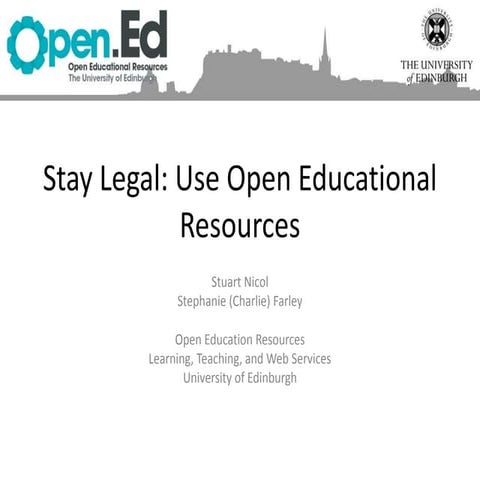Stay Legal: Use Open Educational Resources